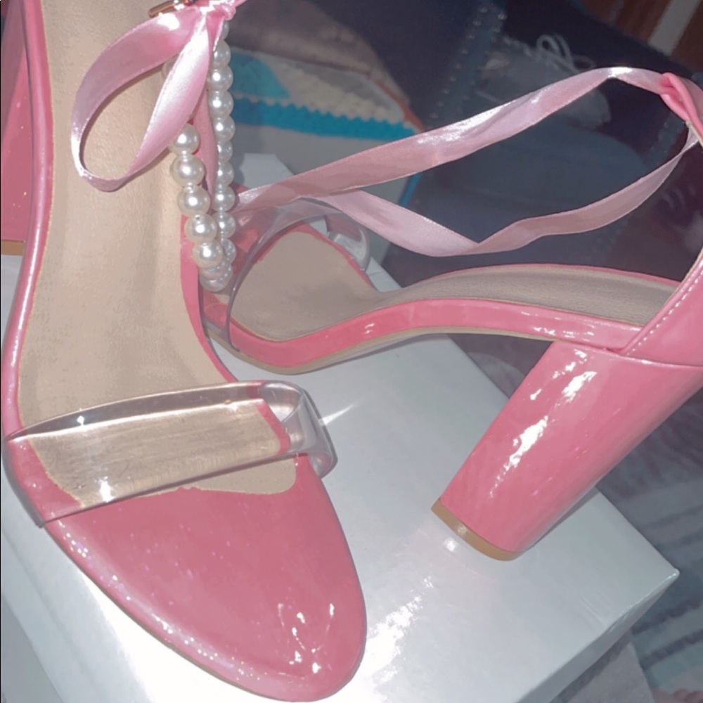 Baby pink heels